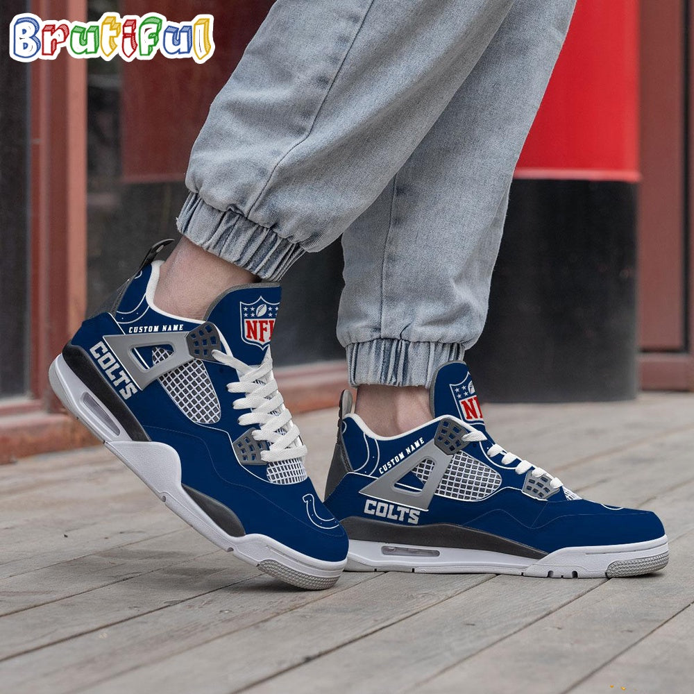 NFL Indianapolis Colts Football Team Air Jordan 4 Shoes Sneaker