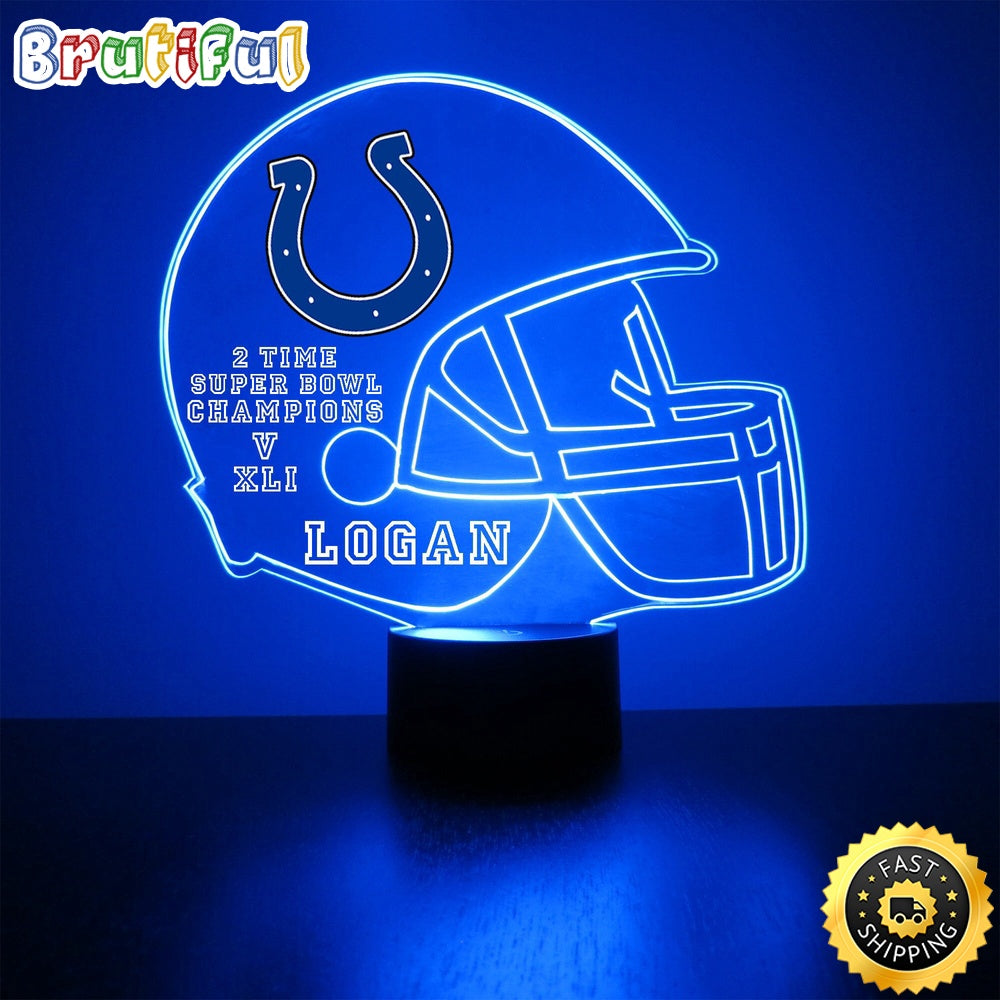 NFL Indianapolis Colts Night Light Football Sports Fan Led Light