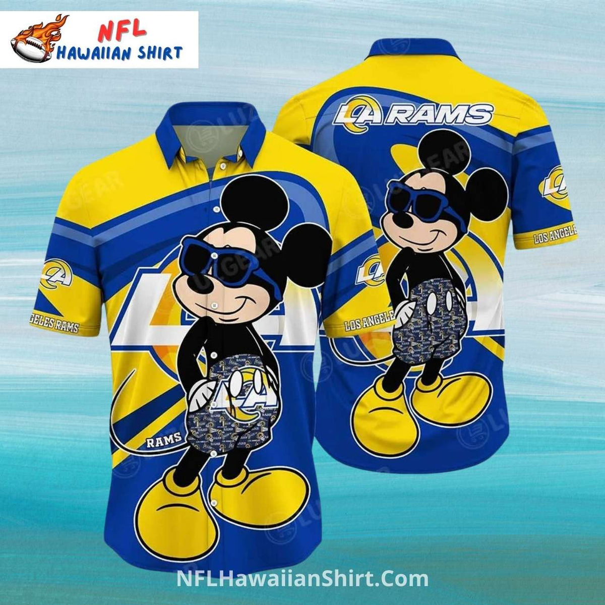 NFL LA Rams Cartoon Character Cool Style Hawaiian Shirt