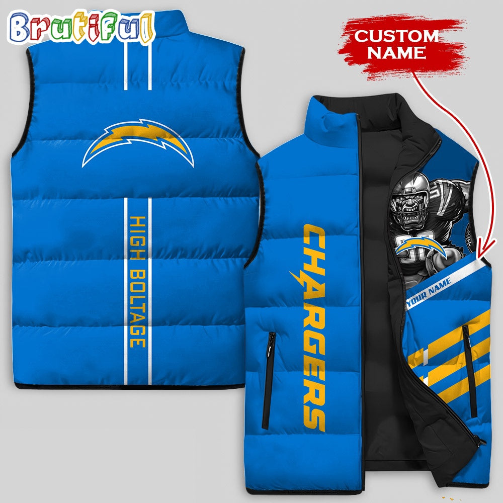 NFL Los Angeles Chargers Damn Right Sleeveless Down Jacket