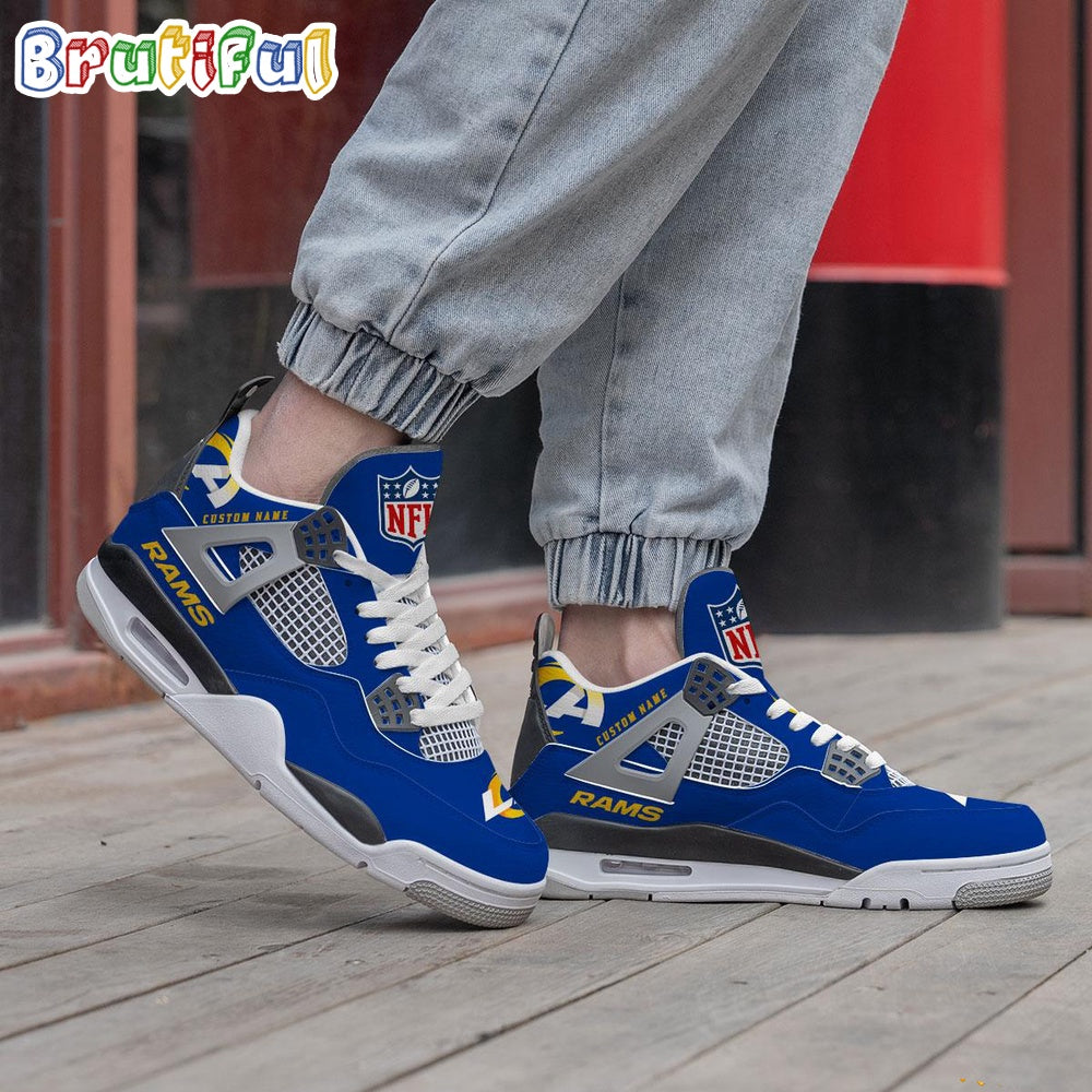 NFL Los Angeles Rams Football Team Air Jordan 4 Shoes Sneaker