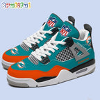 NFL Miami Dolphins Football Team Air Jordan 4 Shoes, Personalized AJ4 Sneaker