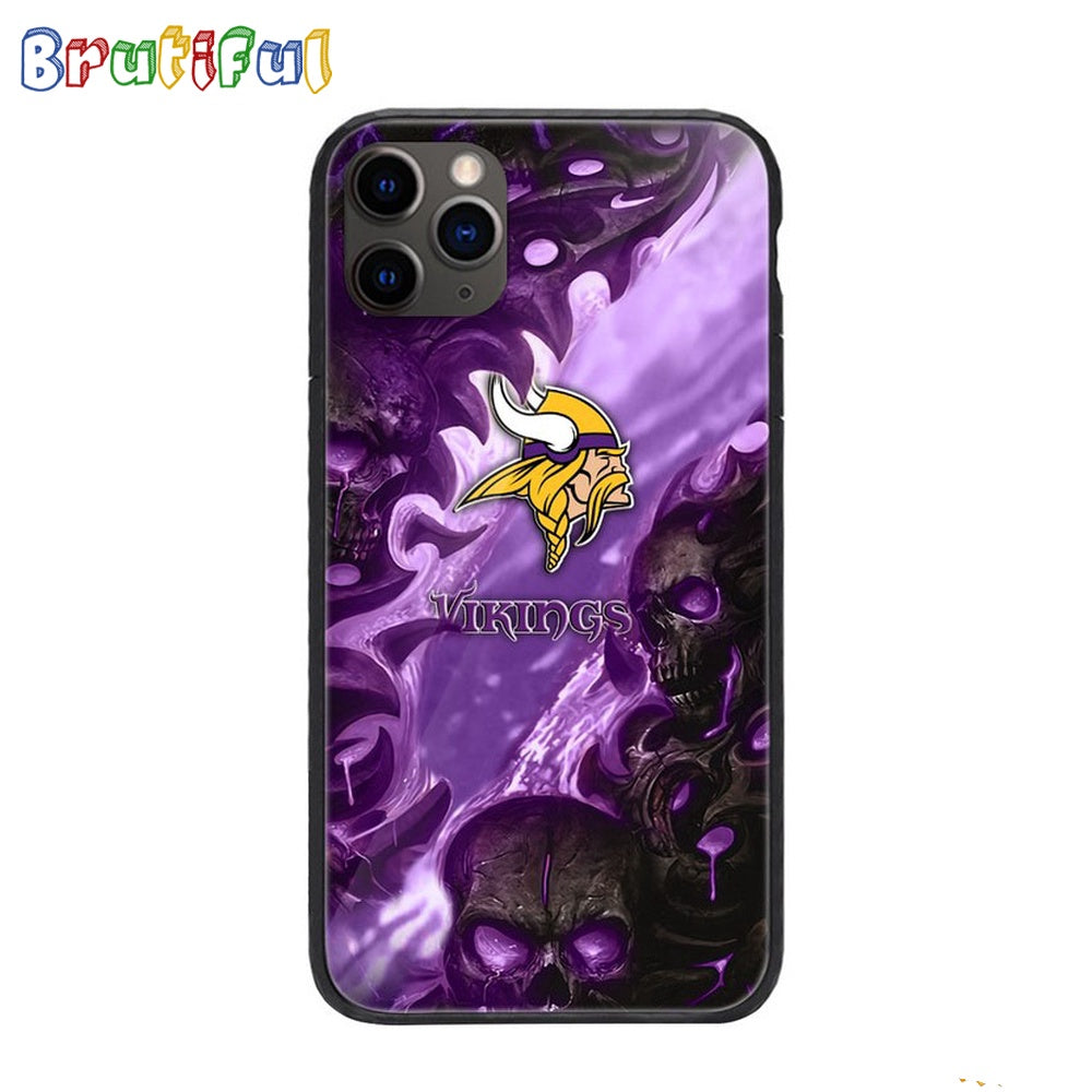 NFL Minnesota Vikings Special Logo Skull Design Phone Case