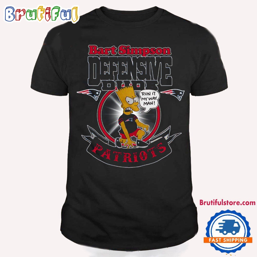 NFL New England Patriots Bart Simpson Defensive Dude T Shirt