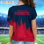 NFL New England Patriots Football Team Logo Design One Shoulder Shirt
