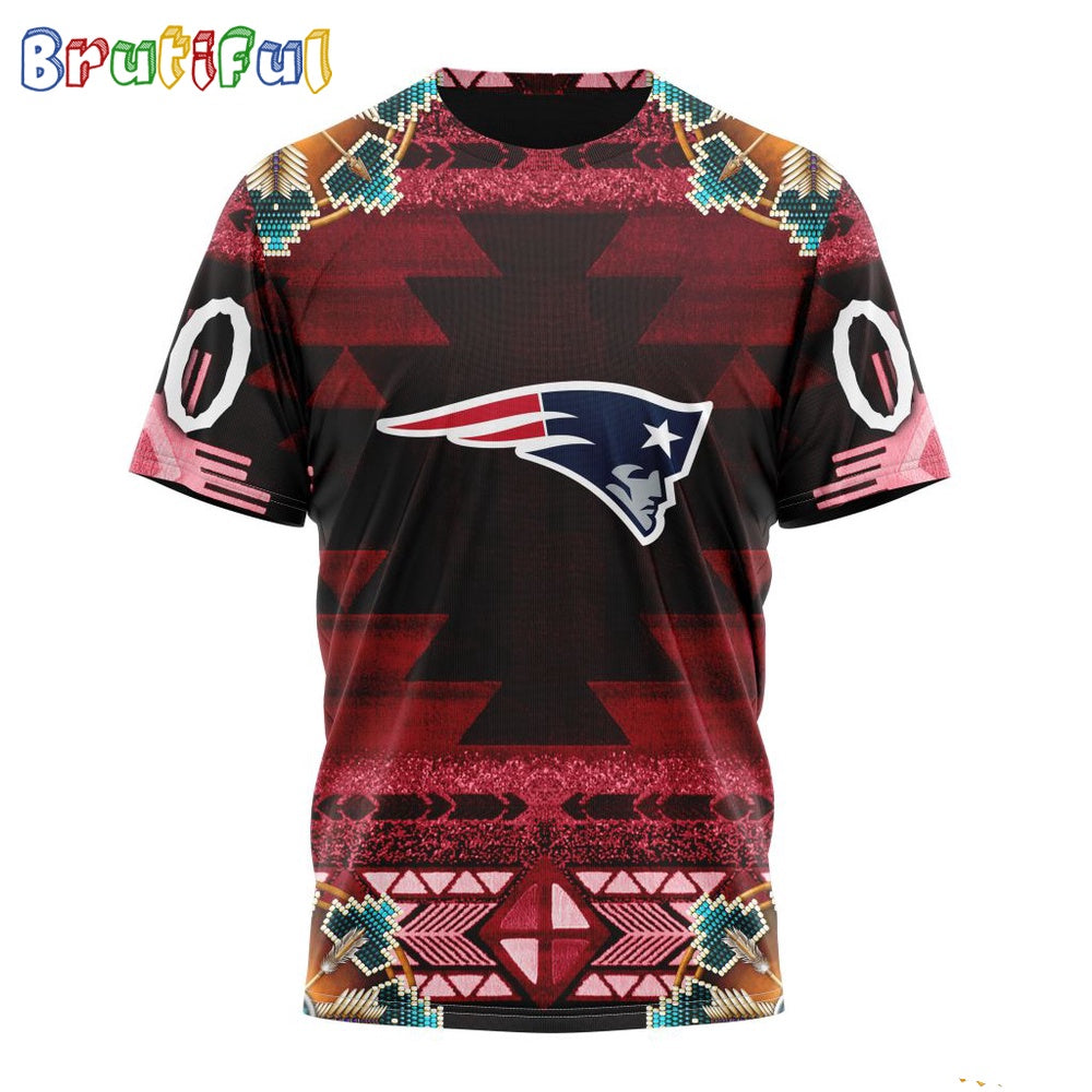 NFL New England Patriots T-Shirt Special Native Costume Design T-Shirt