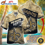 NFL New Orleans Saints Metal Pattern Personalized Hawaiian Shirt