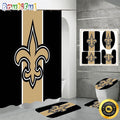 NFL New Orleans Saints Shower Curtain Modern Bath Curtains