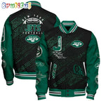 NFL New York Jets Baseball Jacket Print Logo Team Football Jacket