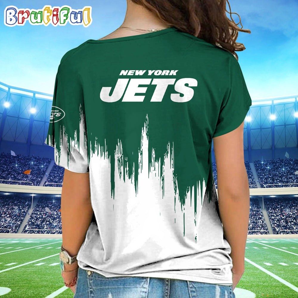 NFL New York Jets Football Team Logo Design One Shoulder Shirt