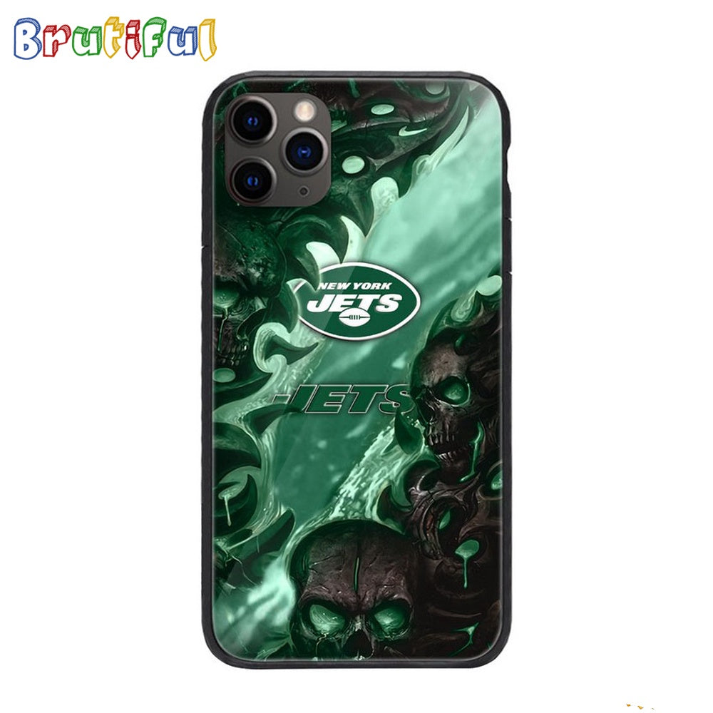 NFL New York Jets Special Logo Skull Design Phone Case