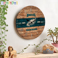 NFL Philadelphia Eagles Clock Custom Name Wooden Clock