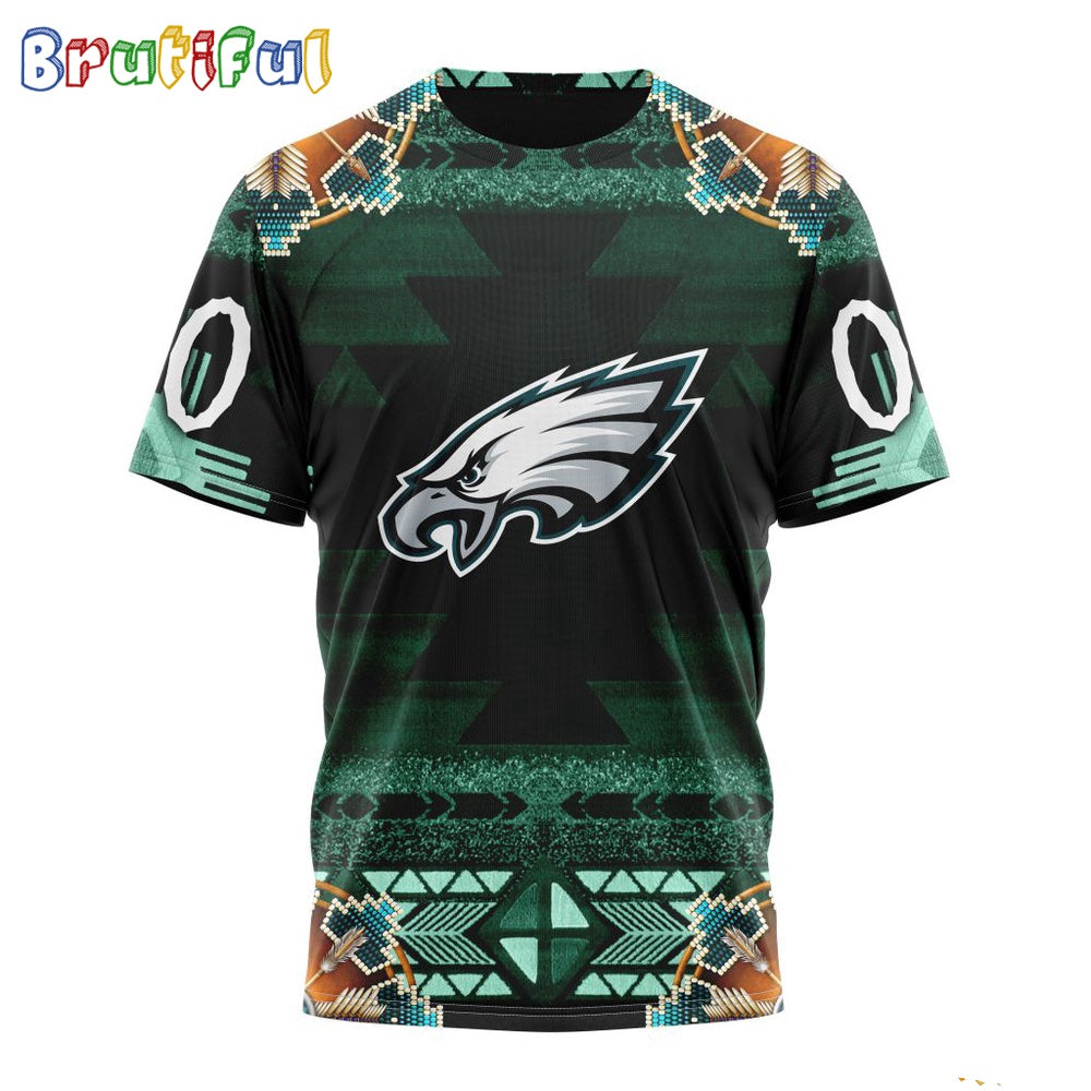 NFL Philadelphia Eagles T-Shirt Special Native Costume Design T-Shirt