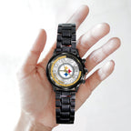 Pittsburgh Steelers Black Stainless Steel Watch - HOATT12958