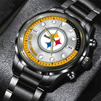 Pittsburgh Steelers Black Stainless Steel Watch - HOATT12958