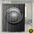 NFL Pittsburgh Steelers Grey Shower Curtain Set For Bathroom Decor