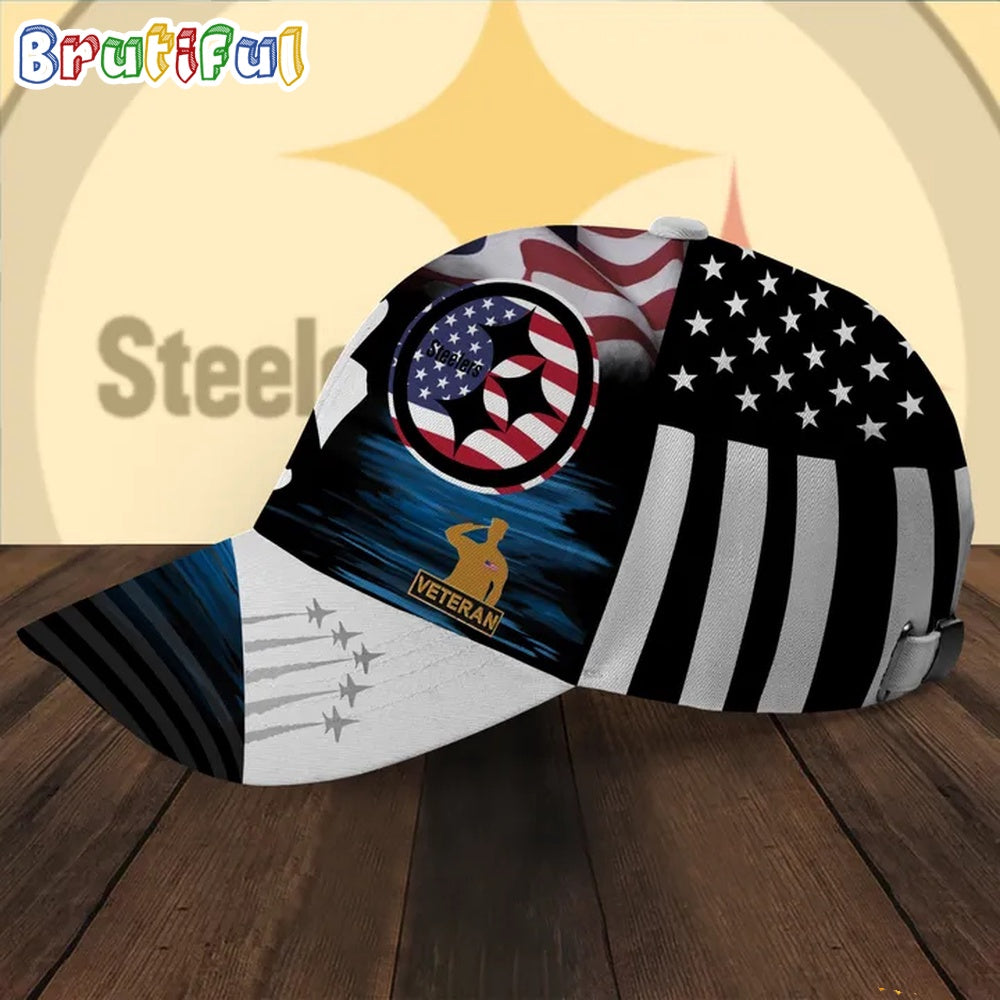 NFL Pittsburgh Steelers Special American Flag US Veteran Baseball Cap