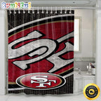 NFL San Francisco 49Ers Team Shower Curtain Set For Bathroom Decor