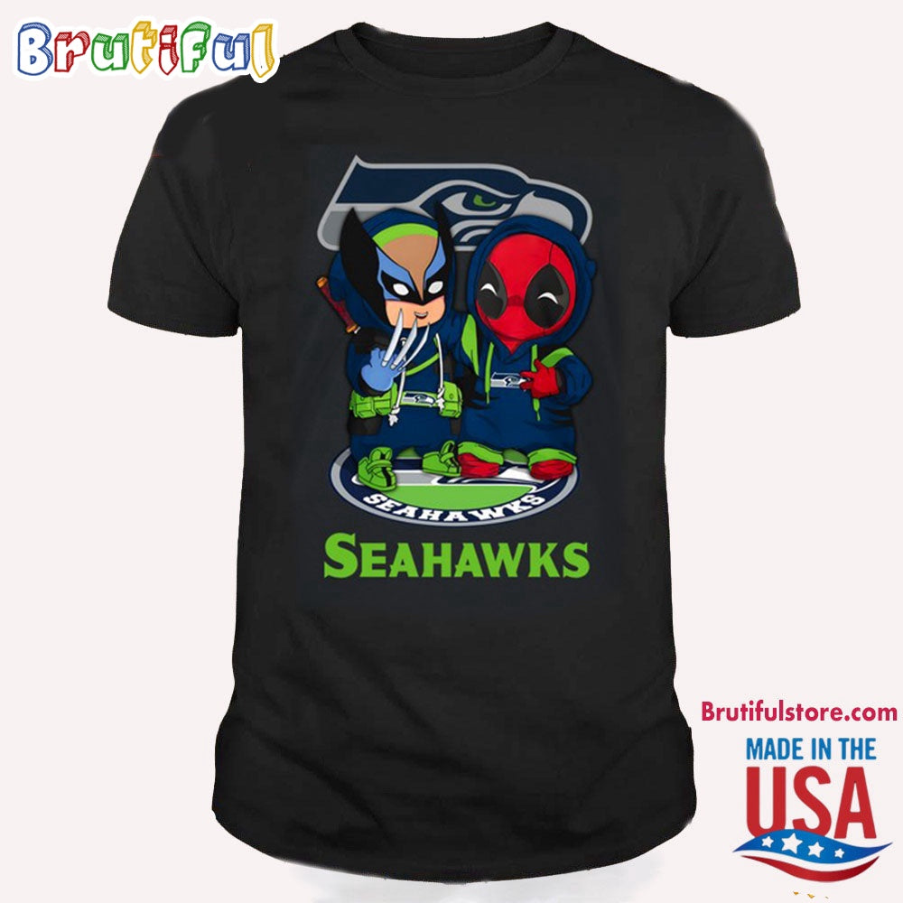 NFL Seattle Seahawks Deadpool T Shirt, Football Deadpool Shirt