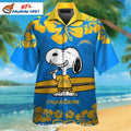NFL Snoopy Surfboard Chargers Hawaiian Shirt