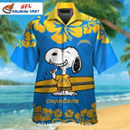NFL Snoopy Surfboard Chargers Hawaiian Shirt