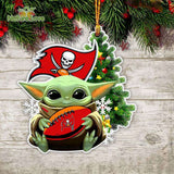 NFL Tampa Bay Buccaneers Baby Yoda Christmas Ornament Xmas Tree Decoration