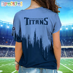 NFL Tennessee Titans Football Team Logo Design One Shoulder Shirt