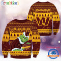 NFL Washington Commanders Football Grinch Christmas Ugly Sweater