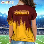 NFL Washington Commanders Football Team Logo Design One Shoulder Shirt