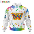 NFL Washington Commanders Hoodie Special Autism Awareness Design All Over Print Hoodie