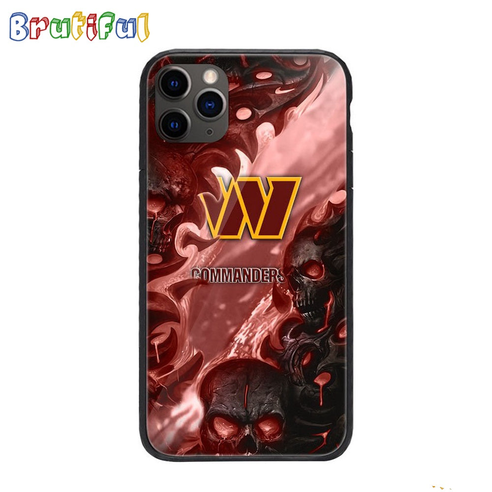 NFL Washington Commanders Special Logo Skull Design Phone Case