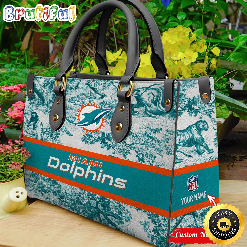 NFL Miami Dolphins Women Leather Bag