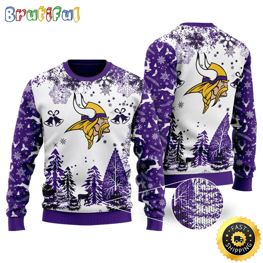 NFL Minnesota Vikings Christmas Ugly Sweater Xmax Tree Chistmas