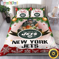 NFL New York Jets Bedding Sets Merry Christmas Quilt Bedding Sets