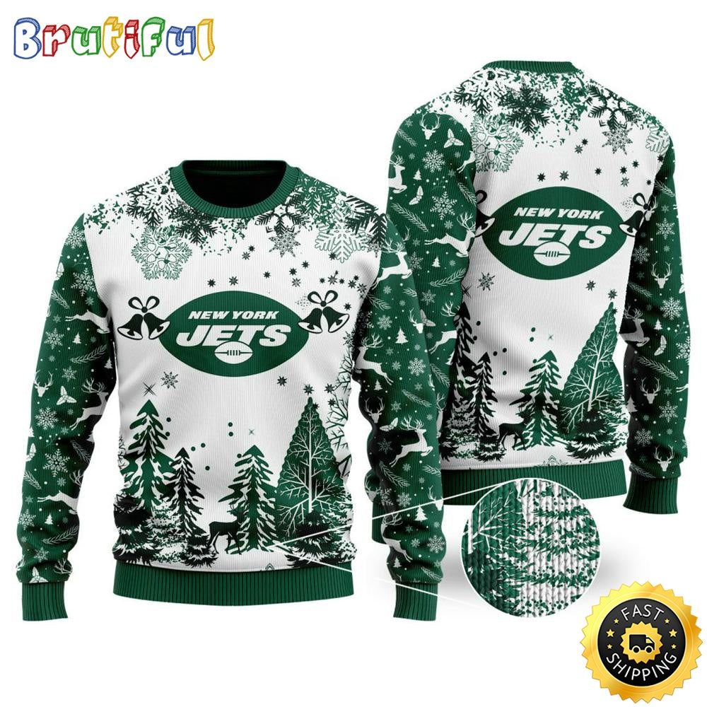 NFL New York Jets Christmas Ugly Sweater Xmax Tree Chistmas