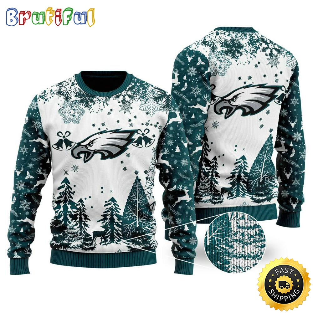 NFL Philadelphia Eagles Christmas Ugly Sweater Xmax Tree Chistmas