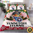NFL Tennessee Titans Bedding Sets Merry Christmas Quilt Bedding Sets