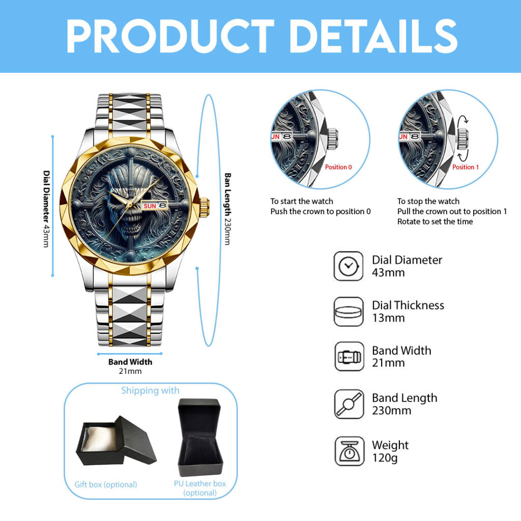 Iron Maiden Alloy Luxury Quartz Watch - NGHIAVT 2958