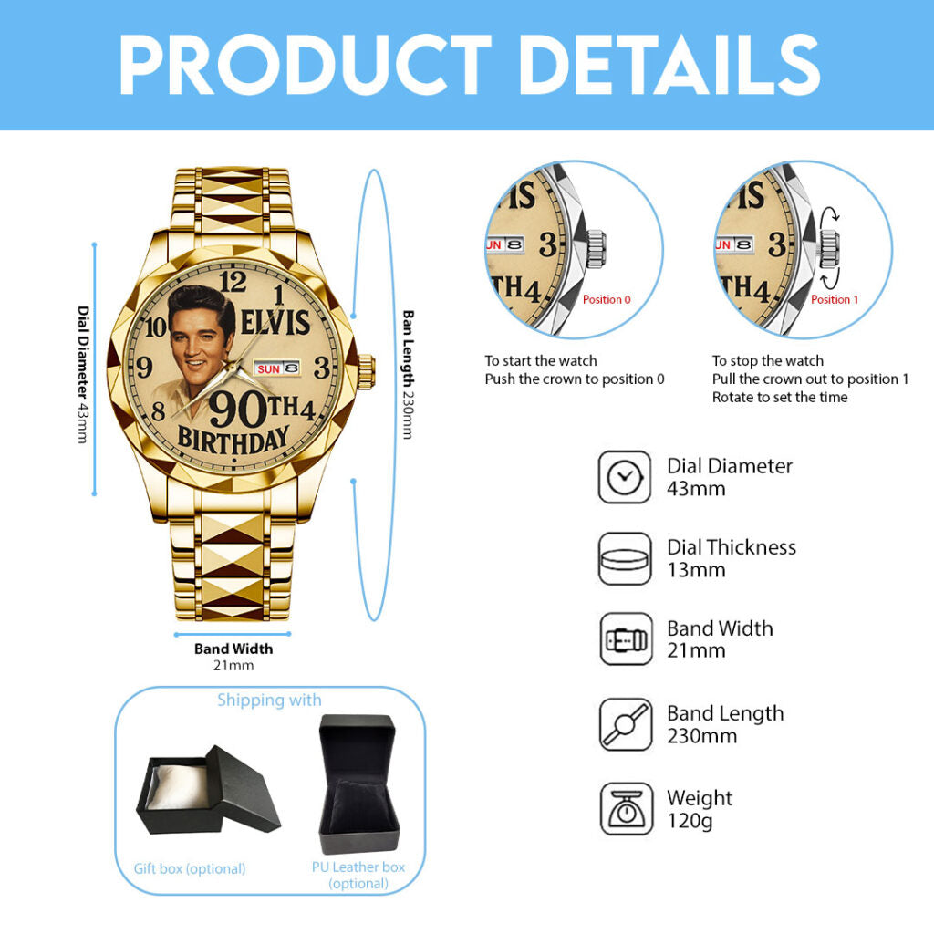 Elvis Presley Alloy Luxury Quartz Watch - NGHIAVT 3001