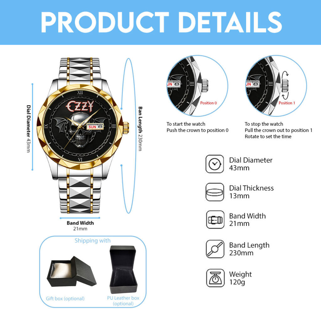 Ozzy Osbourne Alloy Luxury Quartz Watch - NGHIAVT 3298