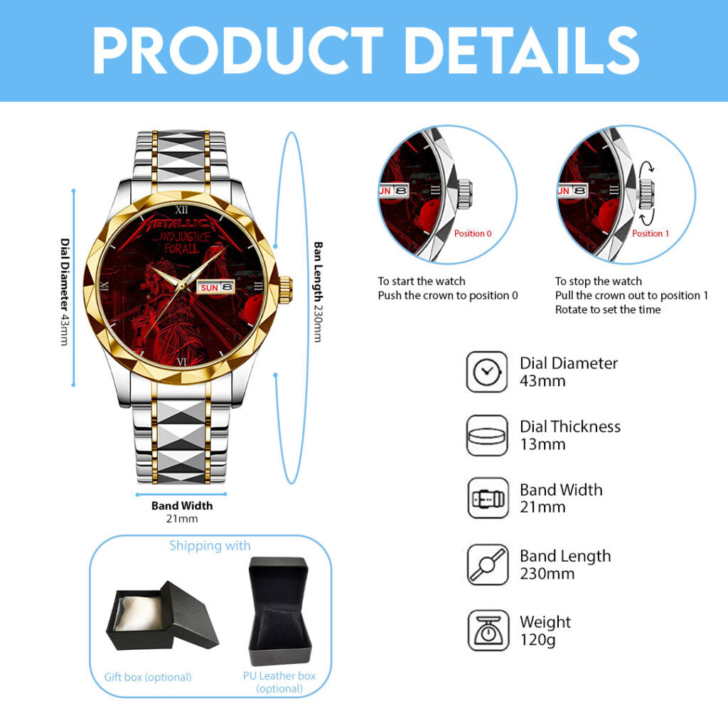 Metallica Alloy Luxury Quartz Watch - NGHIAVT 3378