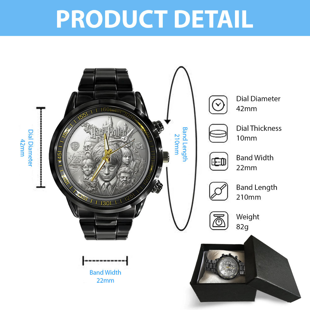 Harry Potter 25th Anniversary 2026 Black Stainless Steel Watch - NGHIAVT6037