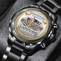 New England Patriots 65th Anniversary 2025 Black Stainless Steel Watch - NGHIAVT6142