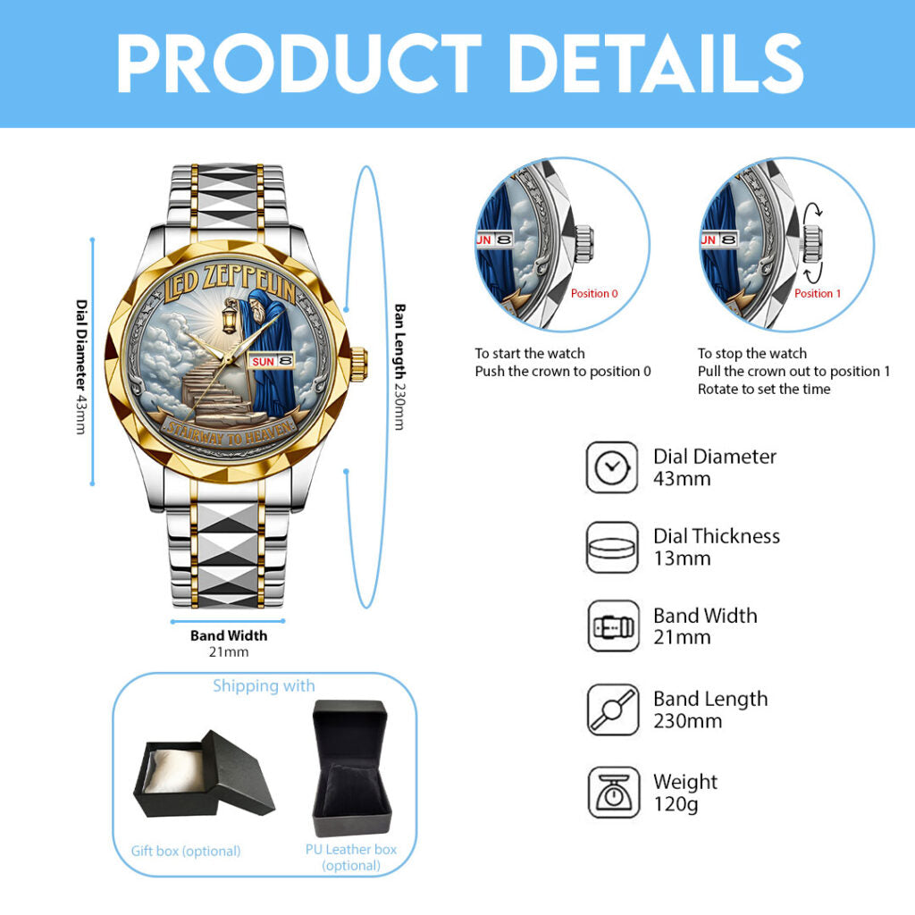 Led Zeppelin Alloy Luxury Quartz Watch - NGHIAVT6149