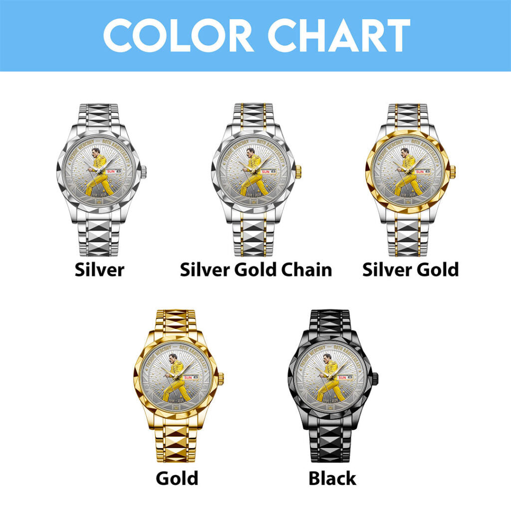 Freddie Mercury 80th Anniversary Alloy Luxury Quartz Watch - NGHIAVT6187