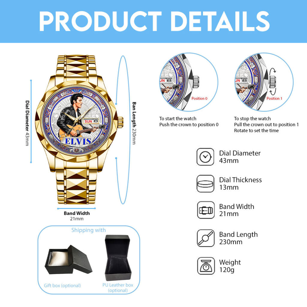 Elvis Presley Alloy Luxury Quartz Watch - NGHIAVT9299