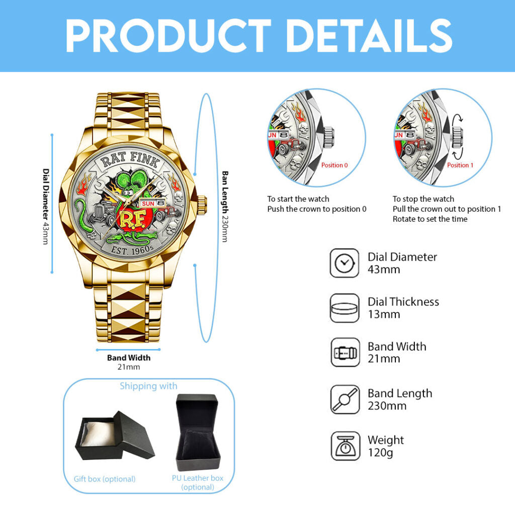 Rat Fink Alloy Luxury Quartz Watch - NGHIAVT9324