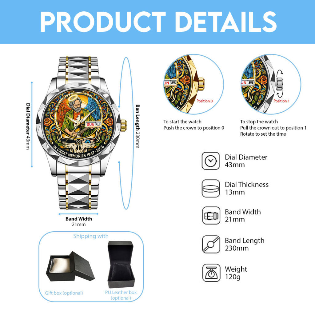 Grateful Dead x Bob Weir Alloy Luxury Quartz Watch - NGHIAVT9370