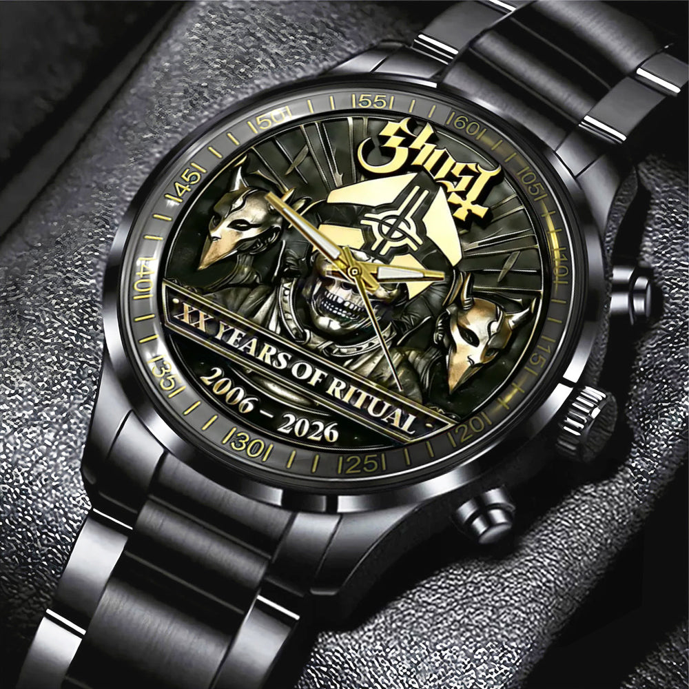Ghost Band Black Stainless Steel Watch - NGHIAVT9400
