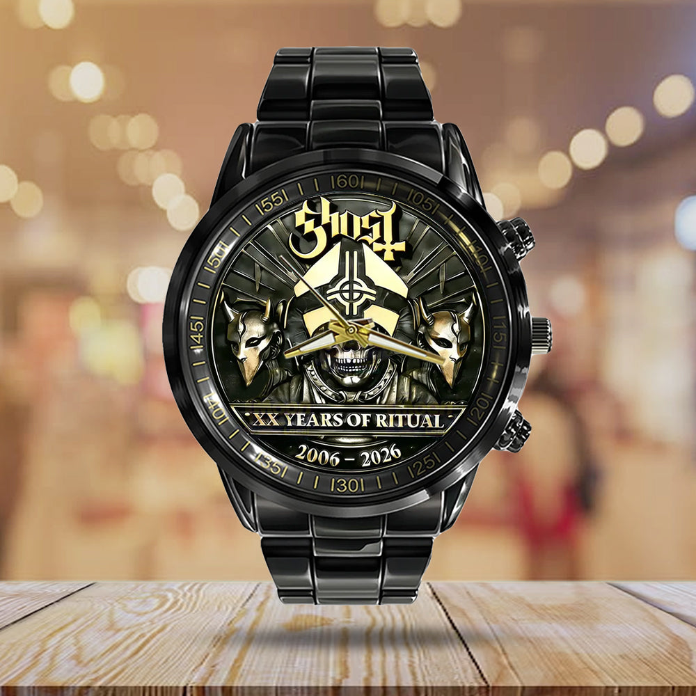 Ghost Band Black Stainless Steel Watch - NGHIAVT9400